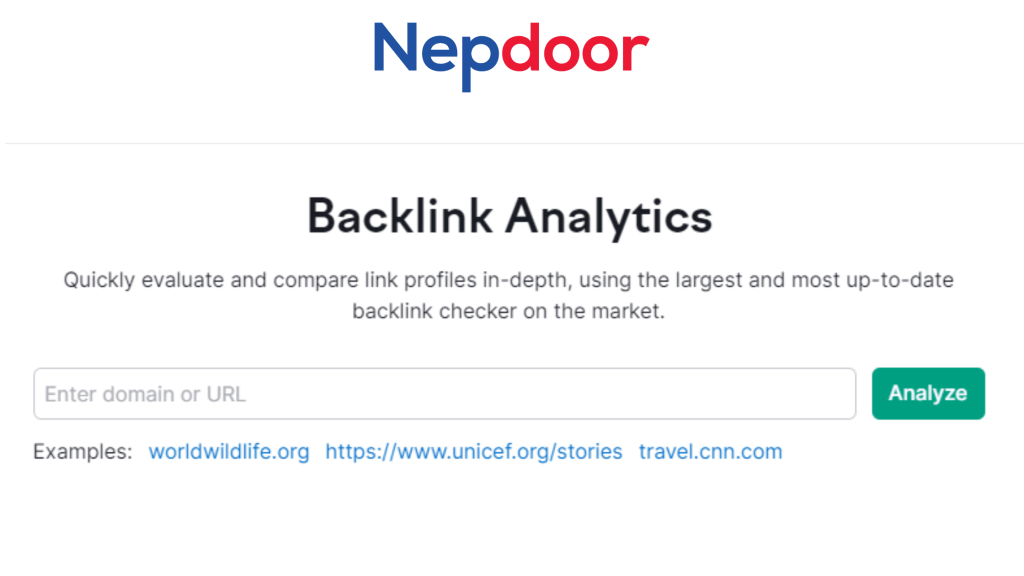 Backlink Analytics-Nepdoor_