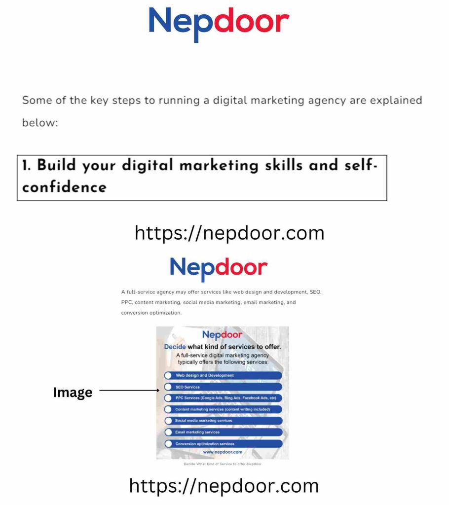 Use of Image and H2 tag in on page SEO - Nepdoor